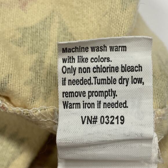 L.L. Bean Flannel Pillow Case Standard 100% Cotton Jacobean Floral - Picture 4 of 4